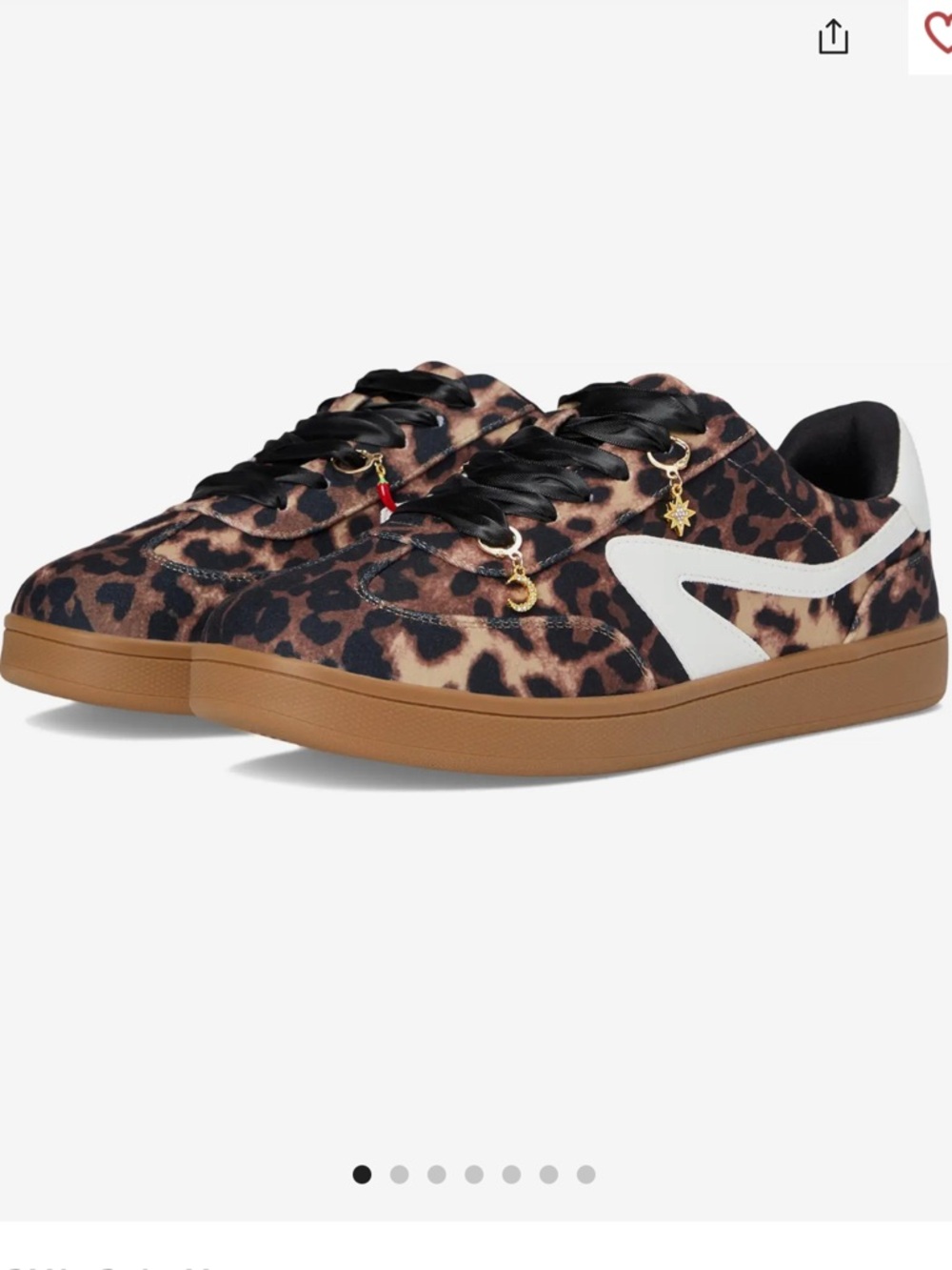 DV by Dolce Vita Leopard-Print Low-Top Sneakers in Brown and White